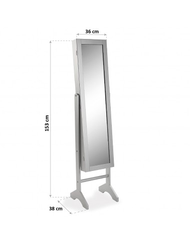 ESPEJO VESTIDOR PLATA
