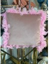 Cojín plumas rosa 45*45cm