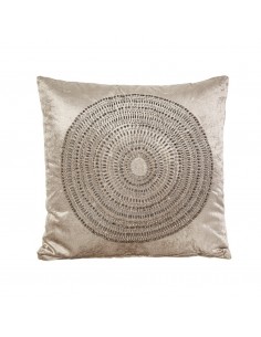 COJIN TERCIOPELO BEIGE C/PEDRERIA