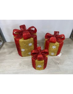 Set caja regalo navidad dorado y rojo 2