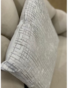 Cojín lineas plata/gris 45*45cm
