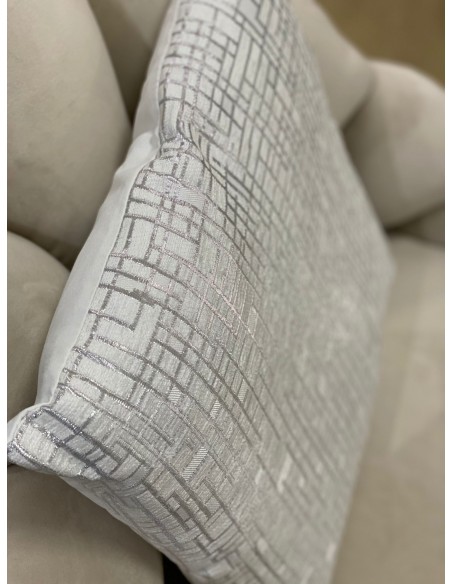 Cojín lineas plata/gris 45*45cm