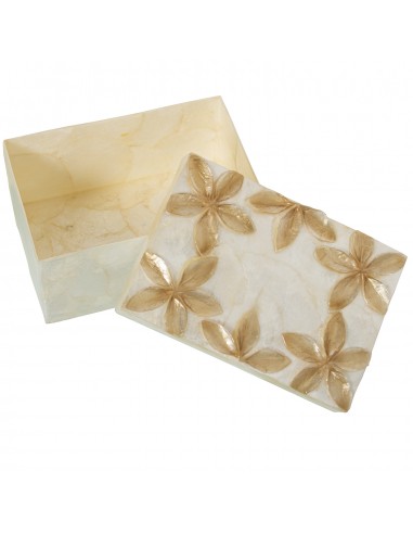 Caja Nácar Flores Relieve Bitono 16*11