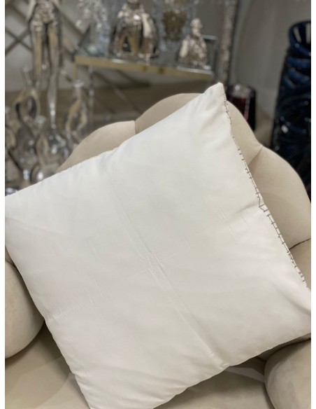 Cojín lineas plata/gris 45*45cm