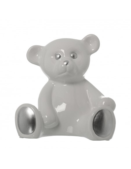 Figura Oso Cerámica Blanco