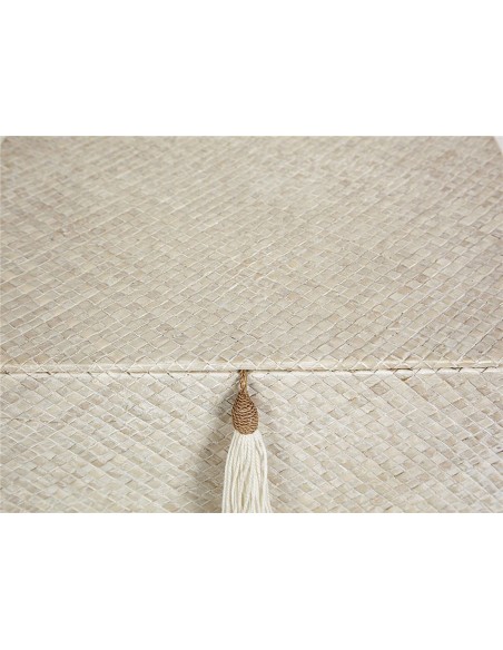 SET 3 CAJAS PANDANUS C/BORLON BLANCO