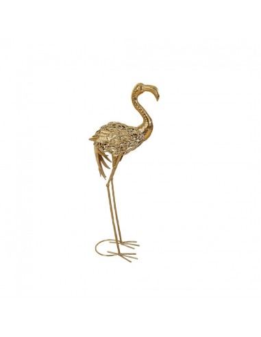 FIGURA GARZA METAL DORADA