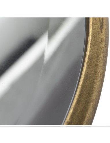 Mesa Metal Dorado Sobre Espejo Mediana