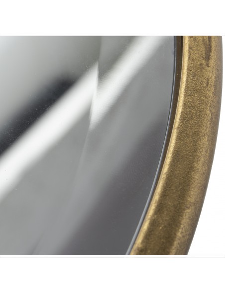 Mesa Metal Dorado Sobre Espejo Mediana