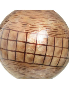 BOLA BEIGE-MARRON "CAPIZ" DECORACIÓN 10 X 10 X 10 CM