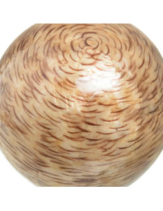BOLA BEIGE-MARRON "CAPIZ" DECORACIÓN 10 X 10 X 10 CM