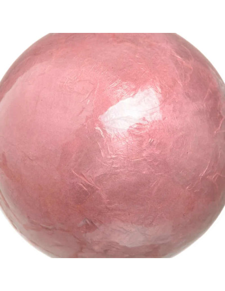 BOLA ROSA "CAPIZ" DECORACIÓN 10 X 10 X 10 CM