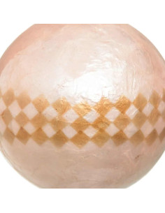 BOLA ROSA "CAPIZ" DECORACIÓN 10 X 10 X 10 CM