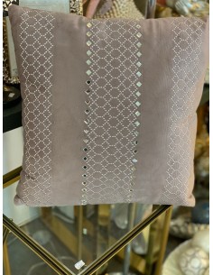 Cojín rosa greca 45*45cm 2