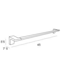 TOALLERO BAÑO ATORNILLAR  45CM NICOLE 2