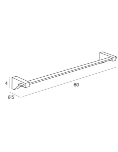 TOALLERO BAÑO 60CM CROMO CRISTAL 2
