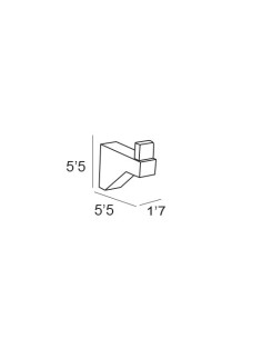 PERCHA PARED CROMO CRISTAL 2