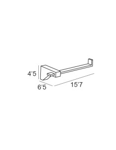 CRISTAL TOALLERO BIDET / PORTARROLLOS SIN TAPA CROMO 2