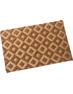 Felpudo Fibra De Coco Cuadrados Natural _40x60x2cm