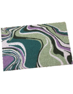 Felpudo Fibra De Coco 40x60cmmanchas Azules 40x60x2cm