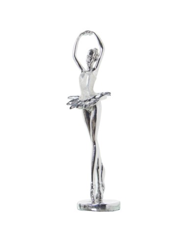 FIGURA RESINA BAILARINA PLATEADA 8X7X30