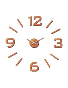 Reloj Pared Adhesivo Goma Eva Dorado