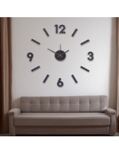Reloj Pared Adhesivo Goma Eva Negro 2