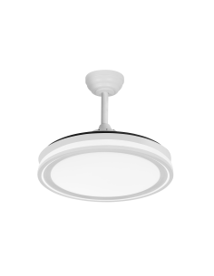 Ventilador Dc Bandido 59w Blanco 4aspas 107d 5900lm 3500-4000-6500k 