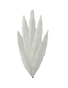 Rama Hojas Artificiales Blanca Espuma Eva Y Papel Ø7x80cm