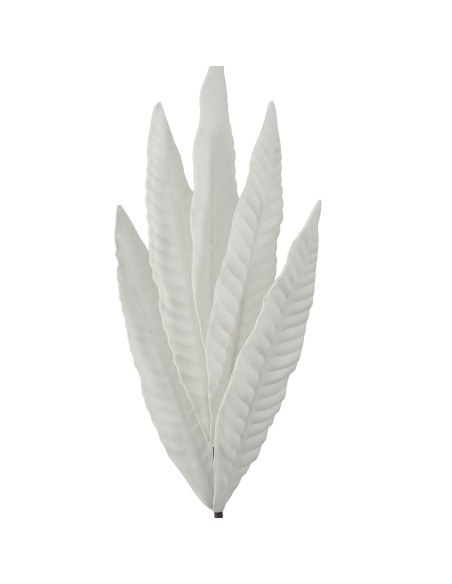 Rama Hojas Artificiales Blanca Espuma Eva Y Papel Ø7x80cm