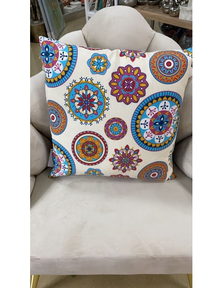 Cojín mandala multicolor 45*45cm