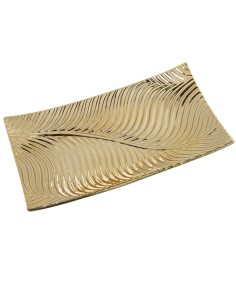 Centro Rect.cerámica Dorado 35x20x6cm