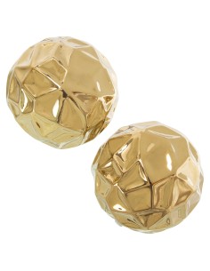 Bola Cerámica 11,5cm Dorada Irregular Ø11,5cm