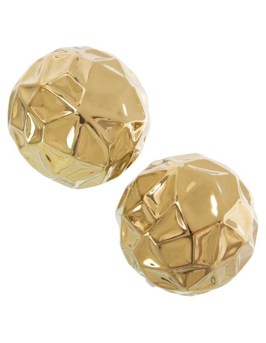 Bola Cerámica 11,5cm Dorada Irregular Ø11,5cm