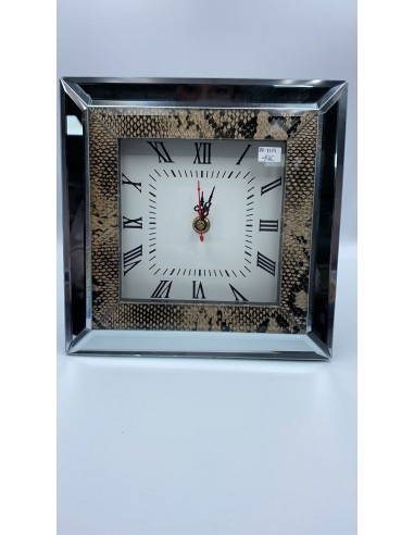 Reloj sobremesa serpiente plata 20*20cm