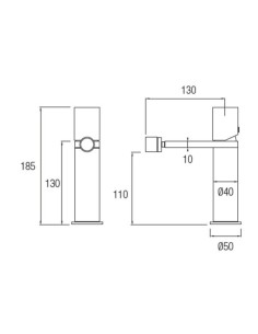 INEX GRIFO BIDET ACERO 2