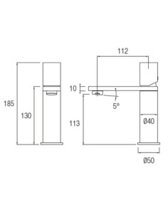 INEX GRIFO LAVABO ACERO 2