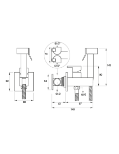 ISEO GRIFO BIDET CROMO 2