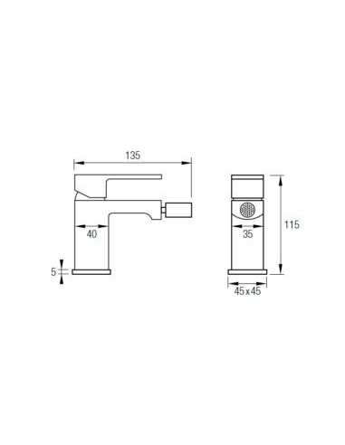 LUXOR GRIFO BIDET NEGRO