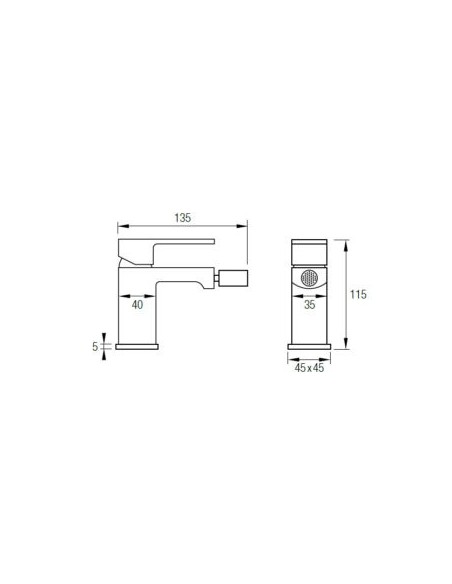 LUXOR GRIFO BIDET NEGRO