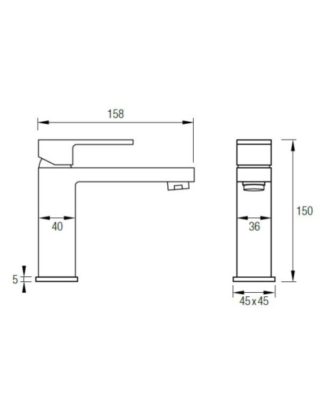 LUXOR GRIFO LAVABO NEGRO