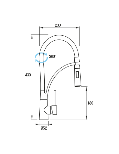 NESSY GRIFO COCINA CROMO