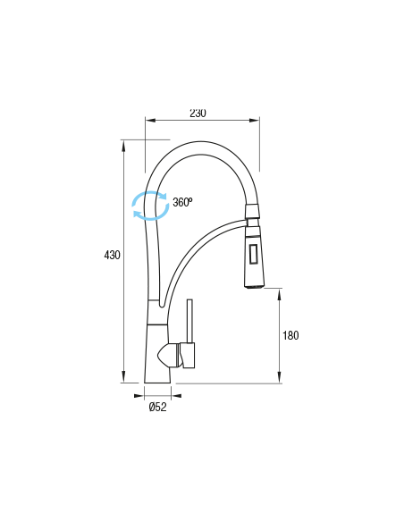 NESSY GRIFO COCINA CROMO