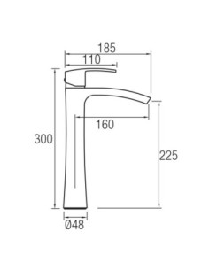 ORLEANS GRIFO LAVABO ALTO CROMO 2