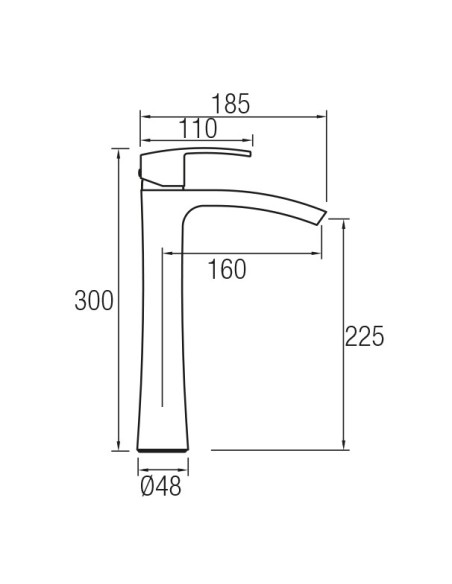 ORLEANS GRIFO LAVABO ALTO CROMO