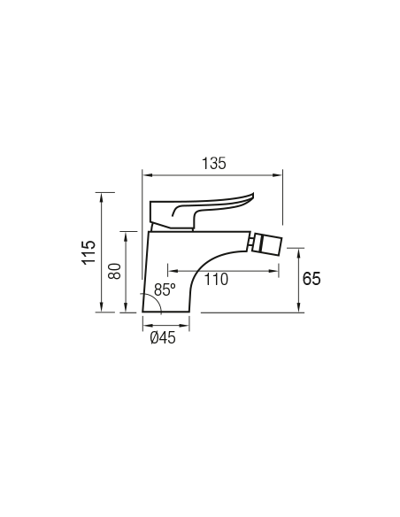SAYRO GRIFO BIDET NEGRO