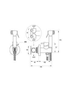 VENECIA GRIFO BIDET CROMO 2