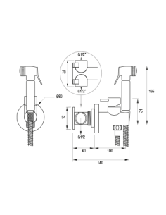 VENECIA GRIFO BIDET NEGRO 2