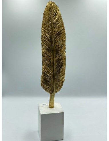 Figura pluma dorado 5.5*30cm