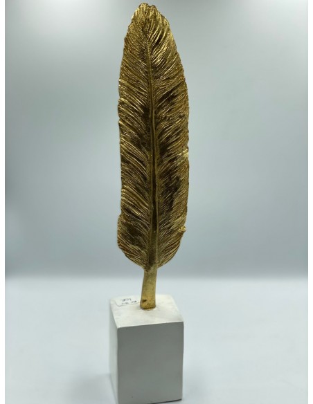 Figura pluma dorado 5.5*30cm